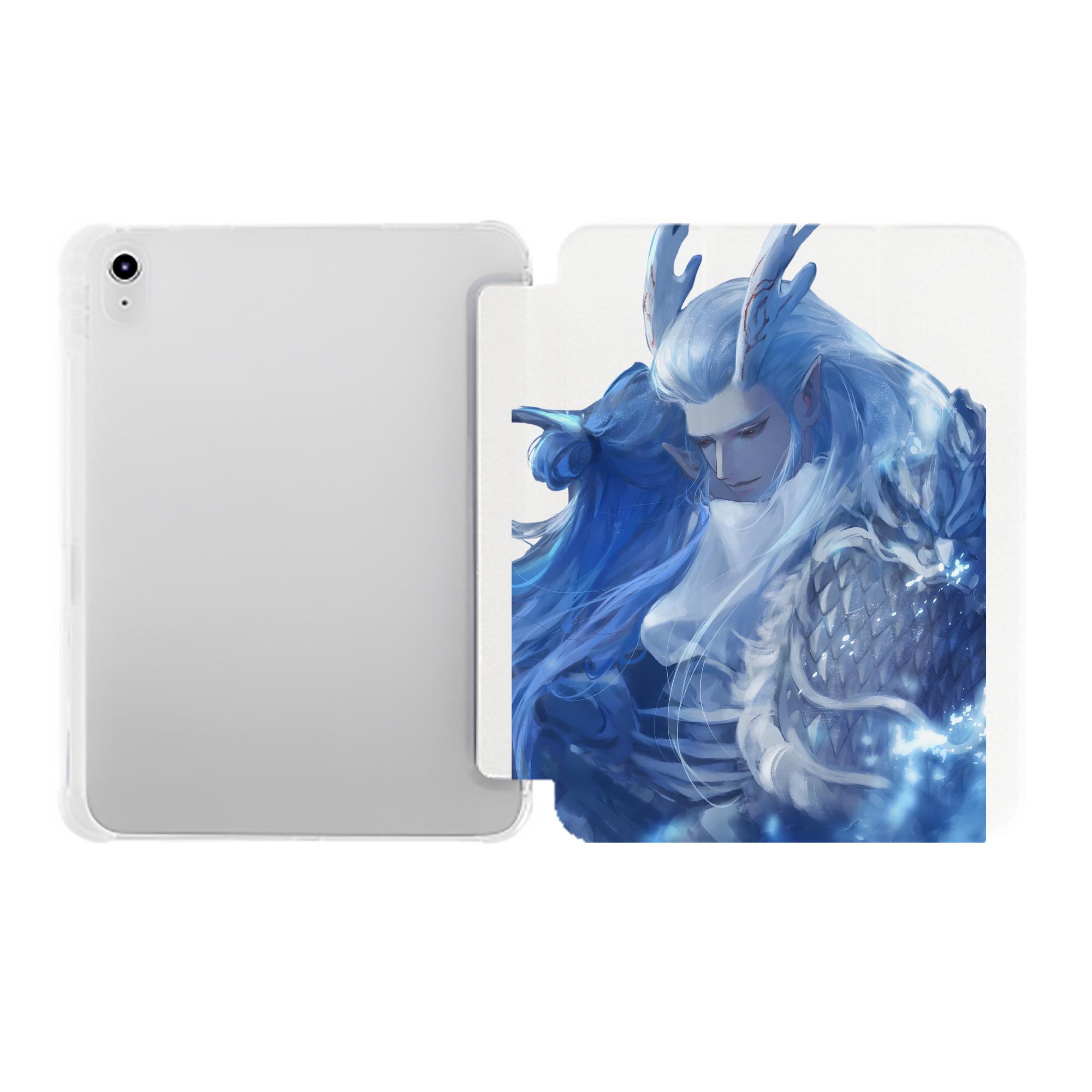 （画像用） Ne Zha 2 ナタ 魔童の大暴れ IPad ケース ペン収納付き 三つ折りスタンド PUレザー×シリコン 対応機種9.5/10.5/10.9インチ